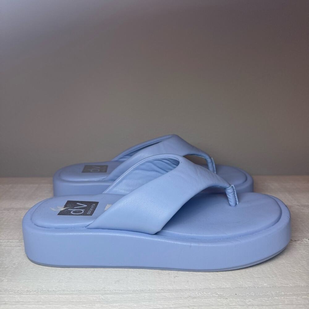 DV by Dolce Vita Sky Blue Platform Cushioned Sandals Flip Flops Women’s Size 6 - Picture 2 of 9